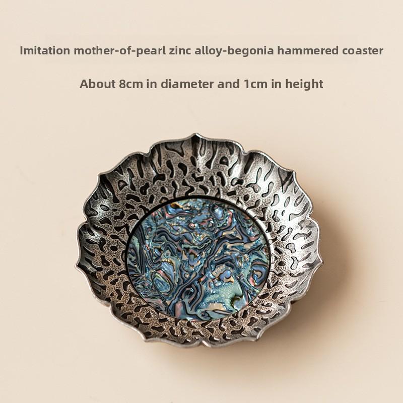 Thermal insulation pad, retro tea tray, light luxury, high-end sense, non-slip tea set, household thermal insulation pad