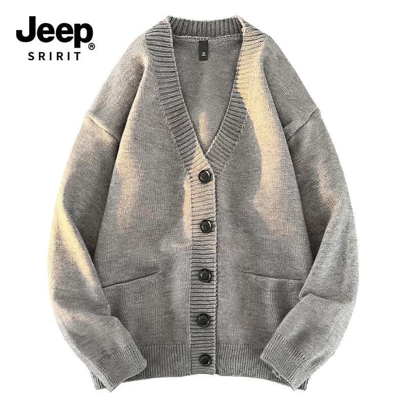 JEEP SPIRIT Men's Casual Long Knit Cardigan 633