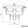 Sink Basket Strainer Drain Trap 114mm Diameter with Liftable Water Seal and Double Sealing Rings for 88 95mm Hole
