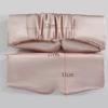 Silk Face Imitation Silk Sleep Eye Mask Ljus nyans Elastisk rem Resevila Ögonskydd För att lindra trötthet Mjuk Smidig vård
