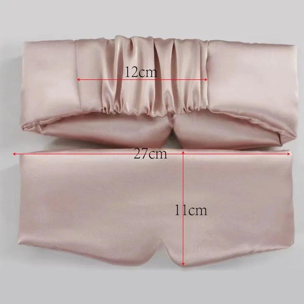 Silk Face Imitation Silk Sleep Eye Mask Ljus nyans Elastisk rem Resevila Ögonskydd För att lindra trötthet Mjuk Smidig vård