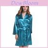 Seiden-Satin-Schlafrobe für Damen, Sommer, Leicht, Kurzer Kimono, Loungewear