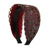 Flowers Lace Mesh Hair Band Wide Side Hollow Headwear Ins Women Lace Hairbands  Girls