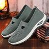 Shoes Women's shoes Versatile large size casual shoes Flying woven breathable single shoes Middle-aged and elderly mother shoes One pedal cloth shoes
