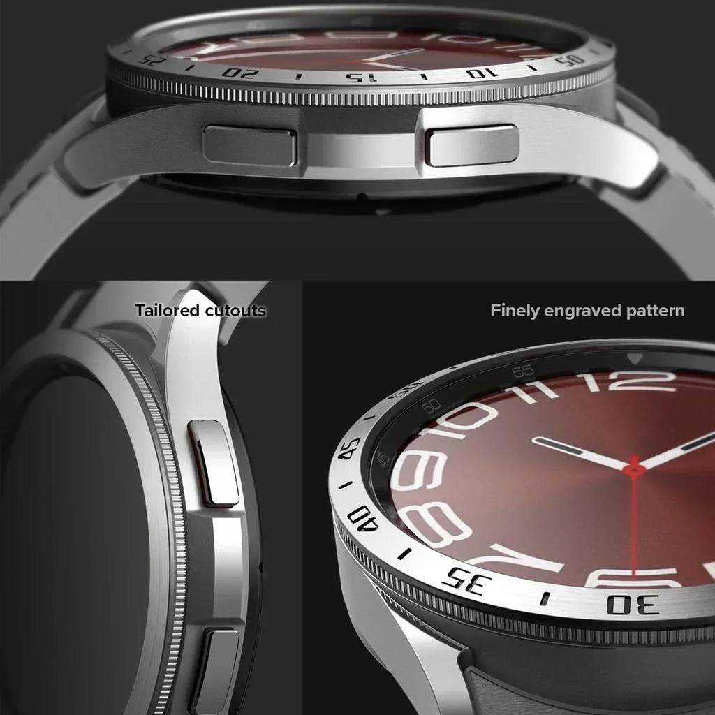 Metalllünettenring für Samsung Galaxy Watch 6 Classic 47 mm 43 mm 46 mm 42 mm Zeit-/Geschwindigkeitsskala Schutzhülle Uhr 6/5/4 40 mm 44 mm