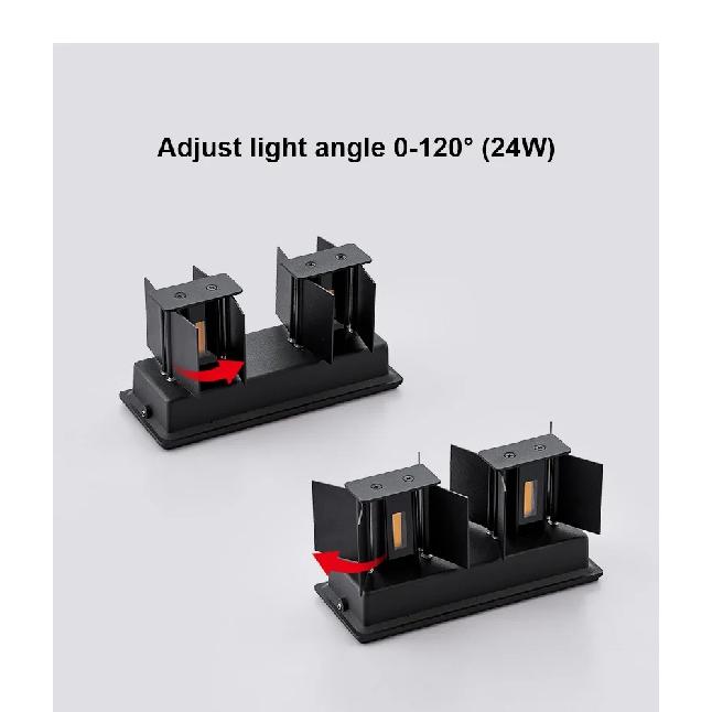 Aluminum LED Wall Lamp Outdoor Waterproof IP65 Interior Wall Light 12W24W Porch Garden Lights Living Room Street Stairs Lighting