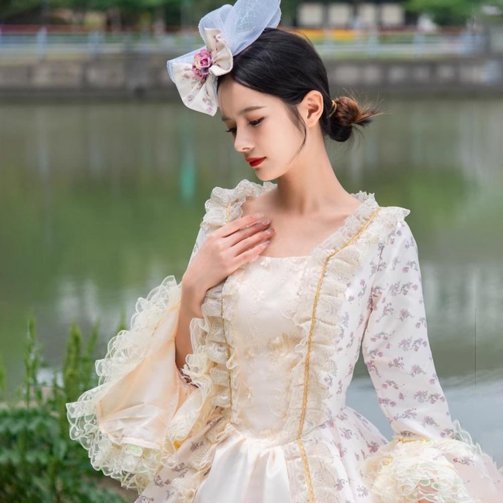 Medieval Retro Palace Dress, Princess Victoria Dress, Stage Dress, Catwalk Dress