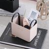 Dual-Color Multifunctional Desk Organizer: Pen Holder, Makeup Brush, Remote Stand