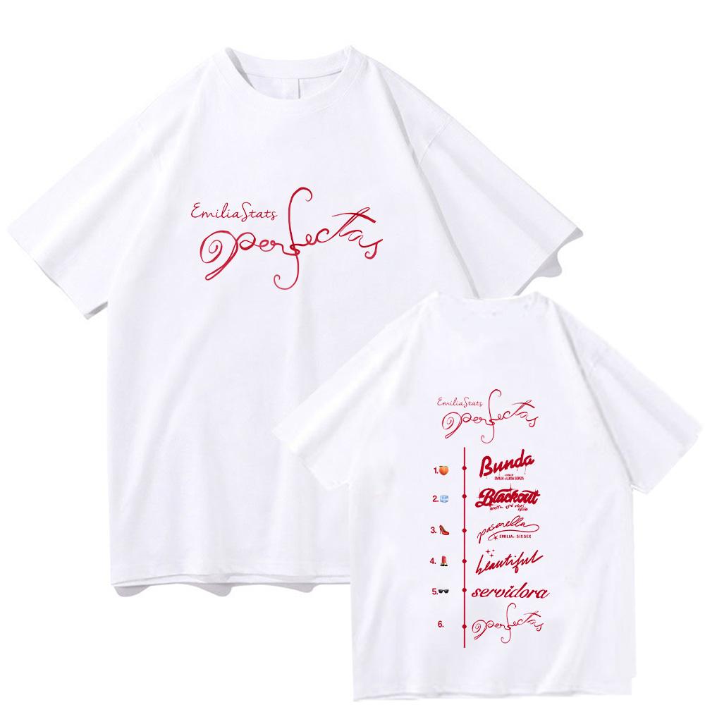 Perfectas Emilia 2025 Fashion Album T-shirs Emilia Mernes New Pattern Clothes Unisex Cotton Comfortable Tees Summer Y2k T Shirt