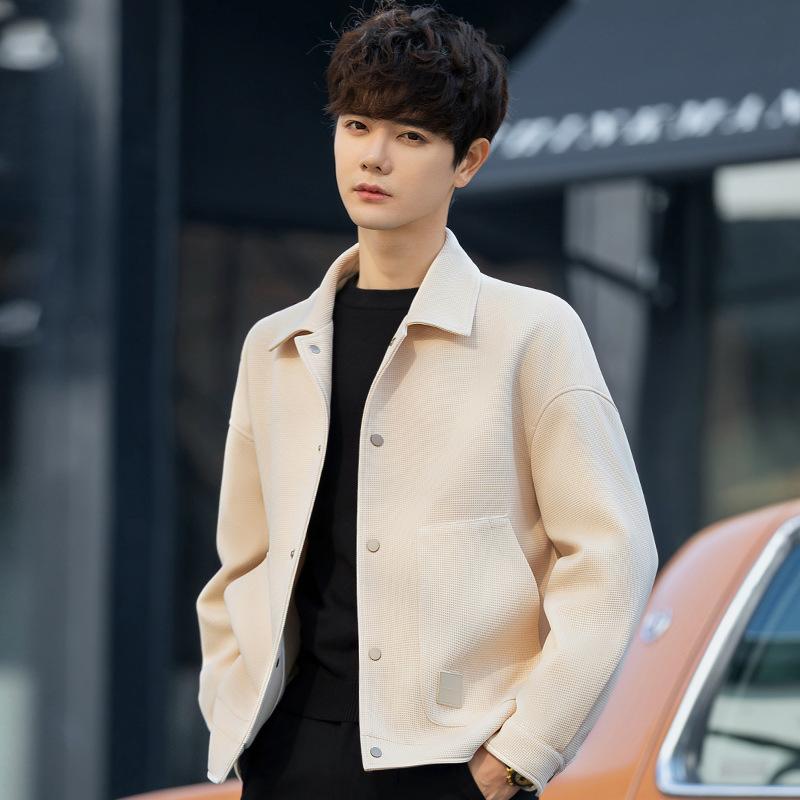 Jacket Jacket Men's High Texture Waffle Men's Clothing Handsome Tooling Casual Thin Top