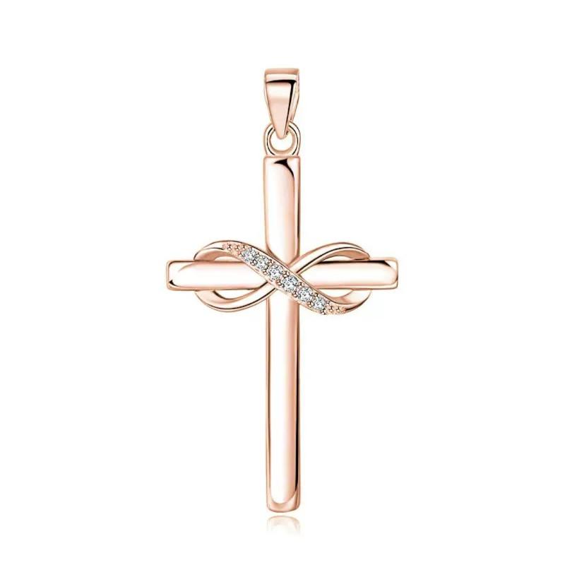 S925 Sterling Silver Cross Pendant Necklace