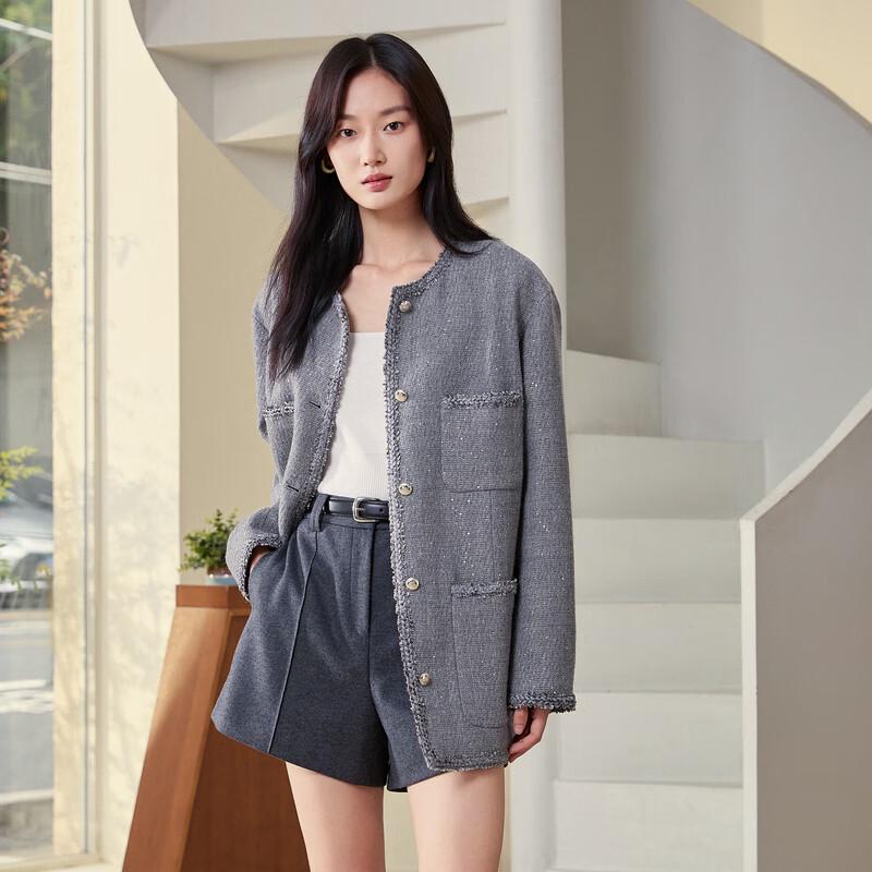 

ELLASSAY French Boucle Tweed Jacket for Women L