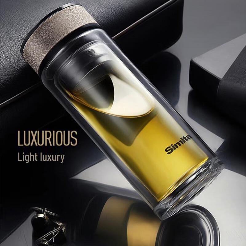 Simita Jupiter Double-Layer Glass Tea Infuser Bottle