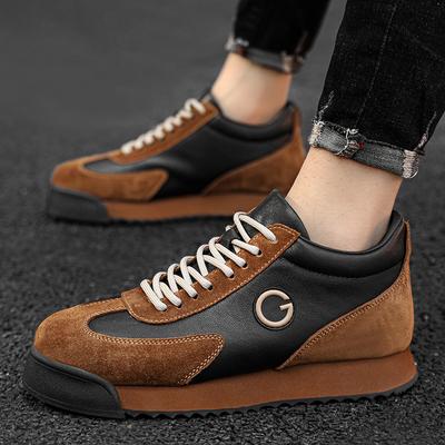 Men Luxury Brand Designer Shoes Classic Retro Brown Sneakers Men Comfortable Suede Casual Shoes Platform Flats Sneakers Casual