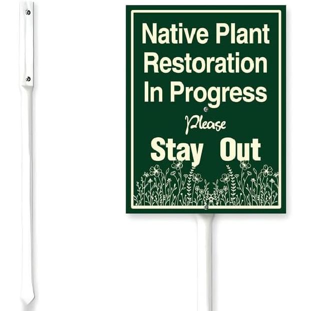 Do Not Mow Sign Do Not Spray Yard Sign Wildflower And Pollinator Habitat Wildflower Lawn Garden Sign 8x12inch Lawn Signs,Rustproof Farm Party Porch