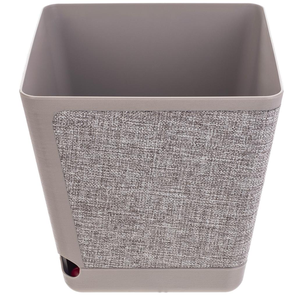 KADAX Květináč Květináč Na Květiny Obal Plastový 18cm Taupe S Podstavcem