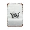 Funny Animal Posters Metal Tin Sign Plaque Dog Monkey Reading Newspapers Decorative Plates For Toilet Bathroom Wall Art Decor
