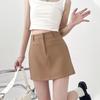 Hohe Taille Mini Röcke Frauen Elegante Einfache Büro Damen Alle-spiel A-linie Anzug Tasche Hüfte Rock Koreanischen Stil