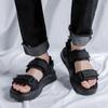Fashion Men Casual Leather Sandals 2025 New Summer Casual Thick Bottom Walking Shoes Fashion Flat Designer Non-slip Beach Sandal Shoes