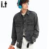 Fingercroxx Men's Loose Fit American Style Denim Jacket