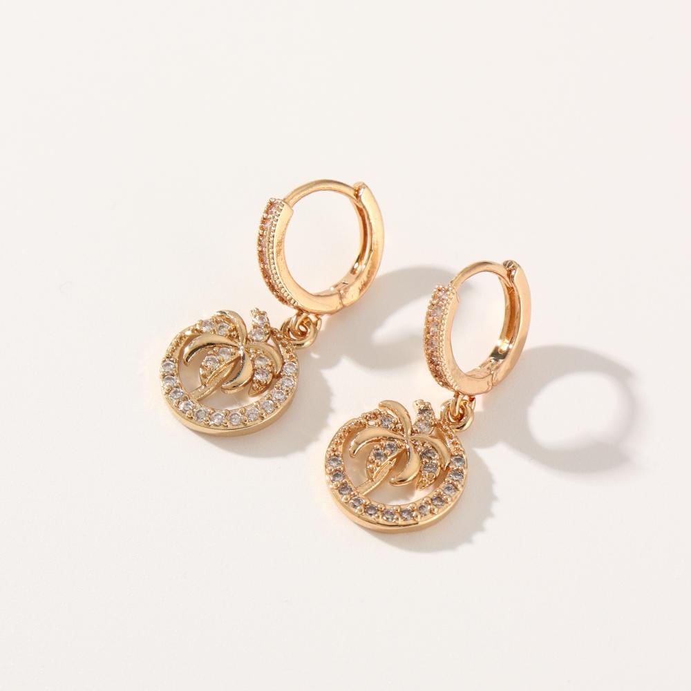 1 para modnych kolczyków wiszących z drzewem kokosowym dla kobiet, biżuteria z cyrkonią sześcienną, codzienne akcesoria na ślub i przyjęcie