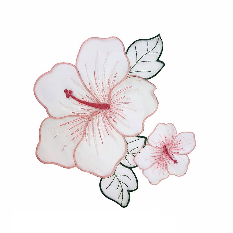 5Pcs/Set Five Piece Set Handmade DIY Colorful Beads Fresh Organza New Chinese Style Lotus Cloth Sticker Dress Decoration