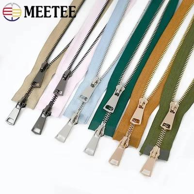 1-5 Stück 5# Metallreißverschlüsse 70/90/120cm Zweischieber Offener Reißverschluss für Daunenjacke Auto-Lock Reißverschluss Nähzubehör für Bekleidung