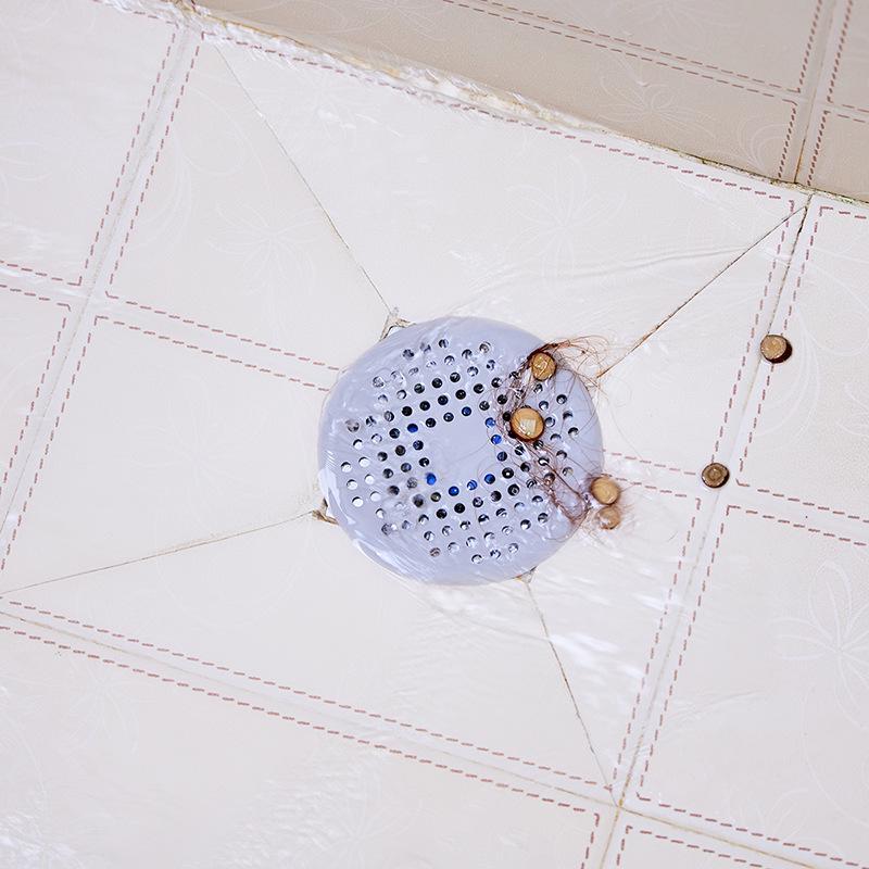 Temu Anti-Clog & Anti-Odor Sink and Bathtub Floor Drain Net. круглый серый