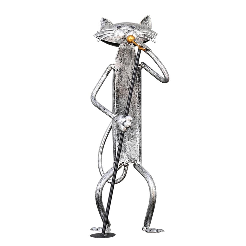 TOOARTS Metal Sculpture A Singing Cat Home Furnishing Articles Handicrafts
