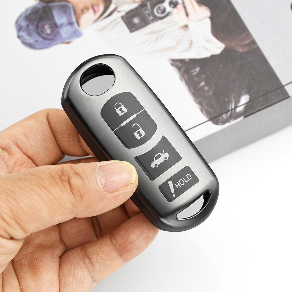 2/3/4 Tasten Gun Grey TPU Schlüssellos Für Mazda CX7 CX-9 3 4 CX30 2 3 6 Demio Atenza Axela CX-5 CX5 CX-3 Auto Schlüsselhülle Abdeckung