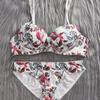 1 Set/Women Underwear Fashion Sexy Flower Printing Bra Set Underwire Push Up Brassiere Adjustable Strap Bras and Panties Set