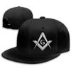 Verstellbare Baseballkappe Trucker-Kappe Unisex/Unisex/Damen - Freimaurer Logo Quadrat und Zirkel 1 Schwarz