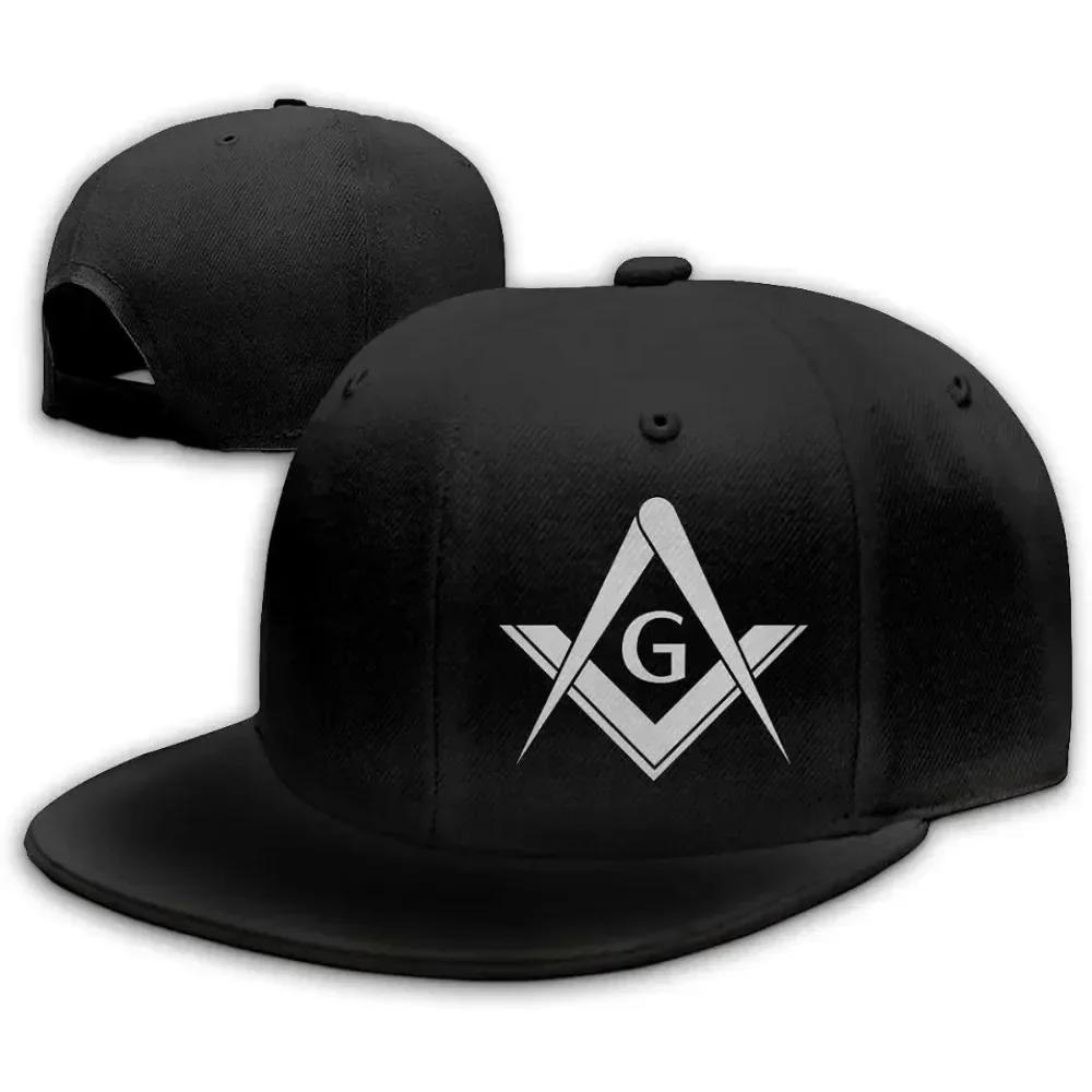 Verstellbare Baseballkappe Trucker-Kappe Unisex/Unisex/Damen - Freimaurer Logo Quadrat und Zirkel 1 Schwarz