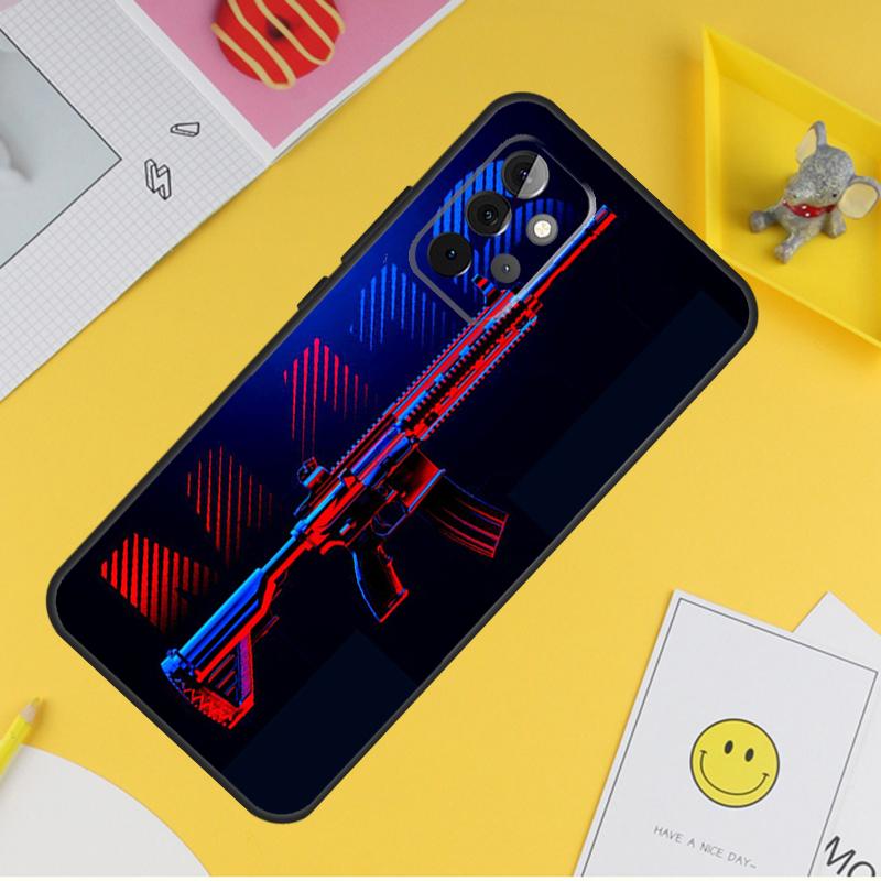 AK 47 Gun Case For Samsung Galaxy A54 A34 A14 A13 A33 A53 A12 A32 A52 A71 A51 A15 A25 A35 A55 Cover