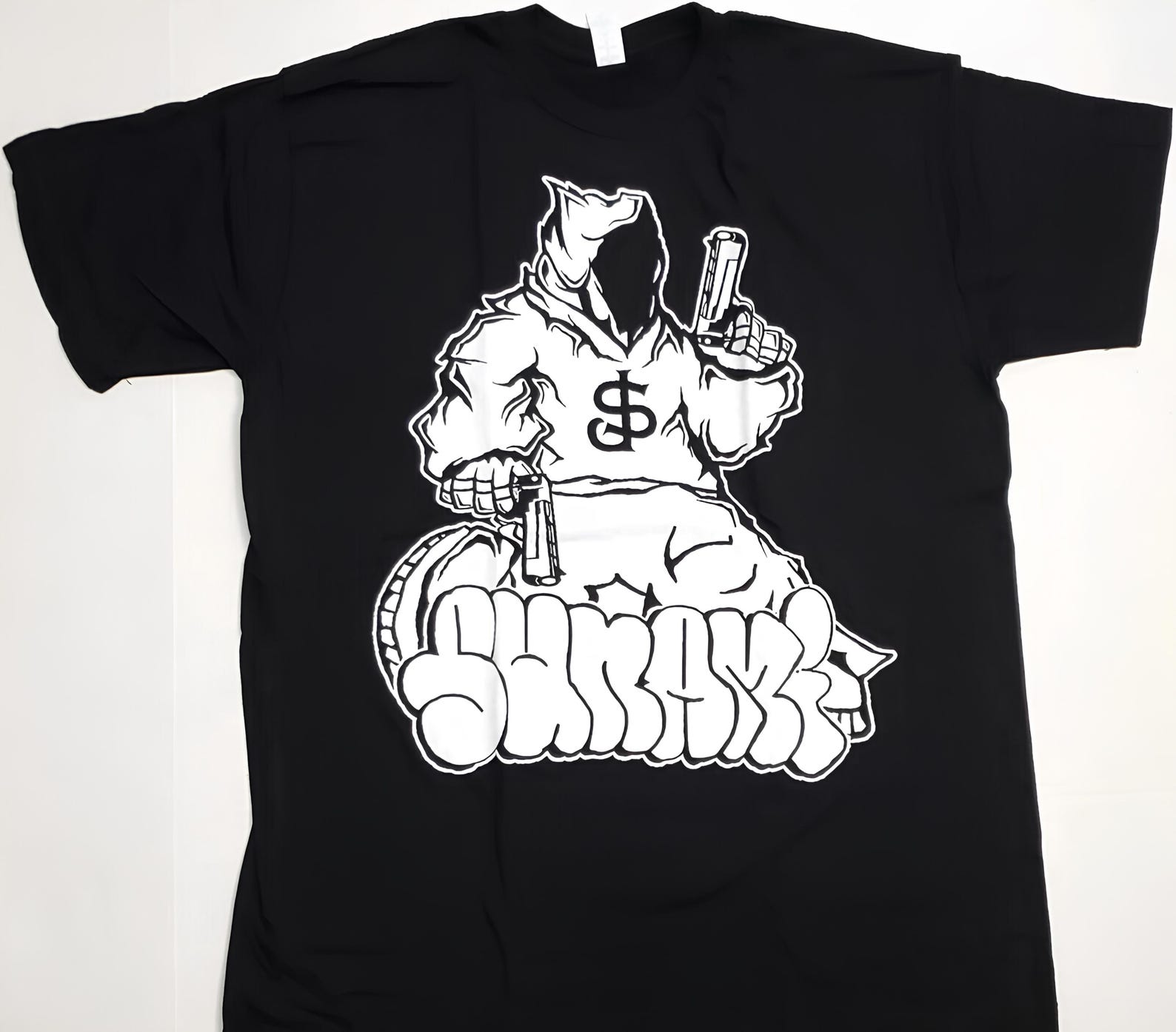 SUNAMI Cool T shirt Size S-4X Black Casual Gildan 5000 XL