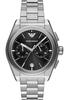 Emporio Armani Chronograph Movement Stainless Steel 43mm Modern Design Men's Watch, Case, Silver,