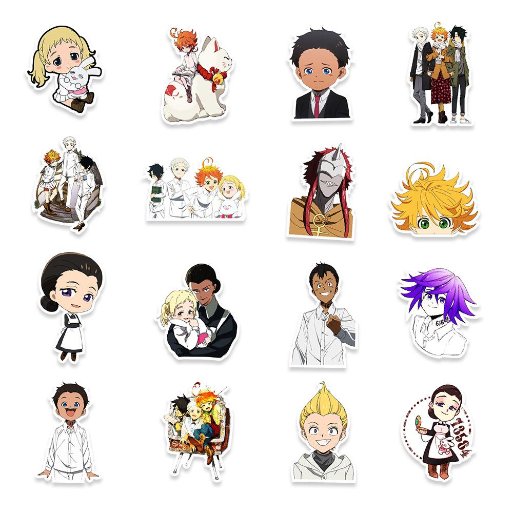 50 Anime Promised Neverland Graffiti Stickers Motorcycle Helmet Guitar Suitcase Decoration Stickers