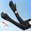 Solid Color Sunscreen Arm Covers Thin Cycling Gloves Sun Protection Long Ice Silk Sleeves  Driving