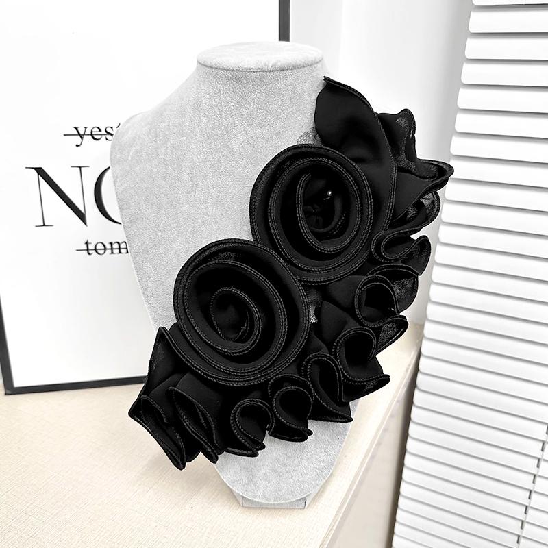 3D Floral Applique Decoration Handmade Flower Patch DIY Flower Collar Sewing Applique Corsage for Wedding Dress Accessories