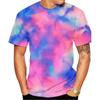 Colorful Tie Dye 3D Print T-shirt Men Woman Fashion Streetwear Short Sleeve T Shirts Oversized Harajuku Kids Tees Tops Clothing