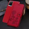 Rose Flower Leather Flip Book Case For Vivo Y33S Y31 Y21 Y21S Y01 Y15S Y19 Y51 Y30 Y50 Y55 5G V21 V17 V15 V11 Card Slot Stand Holder Wallet Cover