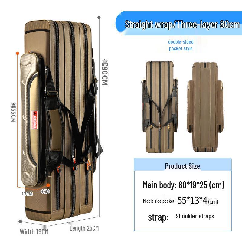 

Багатофункціональна сумка для риболовних вудилищ великої місткості - Потовщена, Легка, Конструкція з великим животом, Сумка для рибальського спорядження