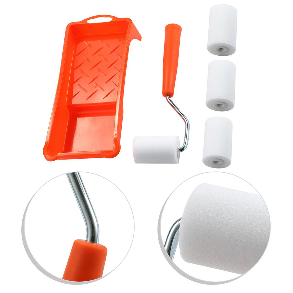 2 Inch Small Paint Roller Kit High-Density Foam Paint Roller  Paint Tray Liner