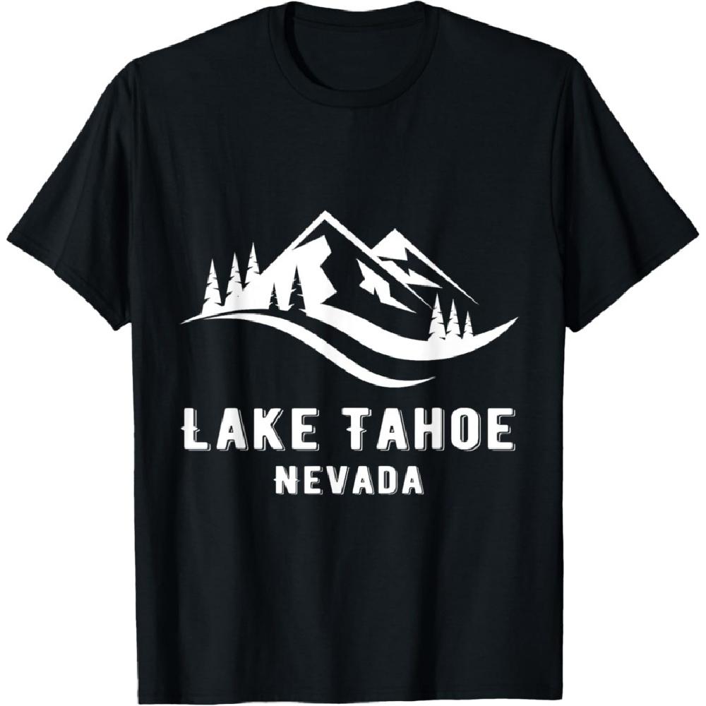 

Lake Tahoe Nevada Mountains Souvenir Memorabilia Winter T-Shirt XXXXXL чорний