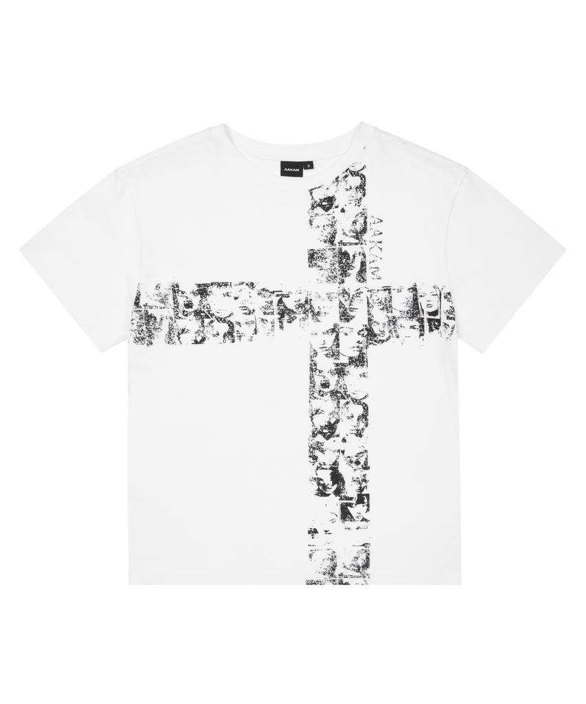 AAKAM Mosaic Cross Half Top (White)