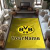 Borussia Dortmund Personalized Name Floor Mat Suitable for Dining Room Dormitory Playrooms Decorate Room Antislip Carpet Decorate Offices