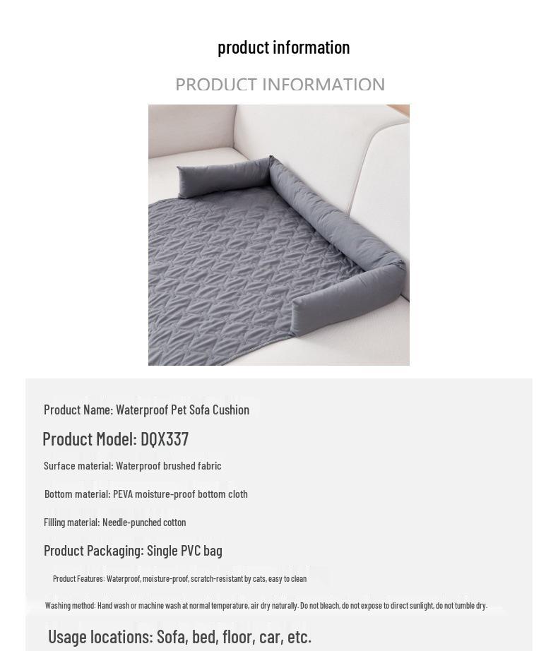 Cat & Dog Waterproof, Moistureproof, Scratch-Resistant Pet Urine Pad with Pillow