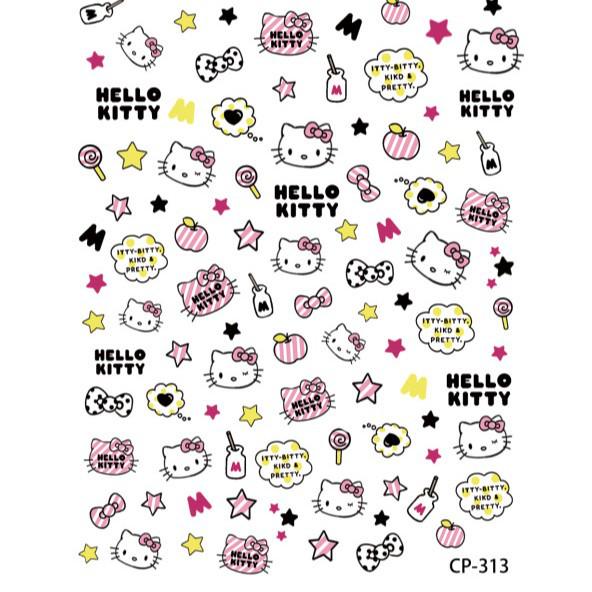 Sanrio KT Katt Nageldekaler: Söt hjärt- och animestils telefondekor.