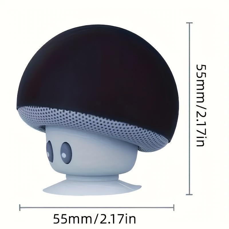 Cute Mushroom Portable Wireless Bluetooth Speaker, Mini Cartoon Design with Suction Cup & Phone Stand, Fall Proof Ideal Gift