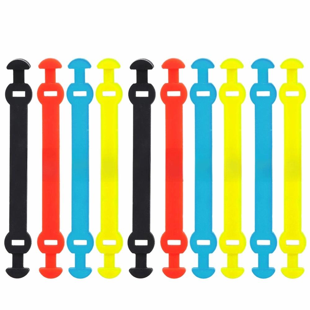 10Pcs Elastic Straps Tennis Racket Damper Tennis Vibration Absorber  Tennis Racket Strings